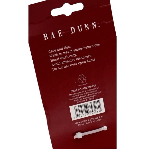 Rae Dunn Joy To The World Rolling Pin Red Holiday Season Baking Wood - Picture 3 of 3